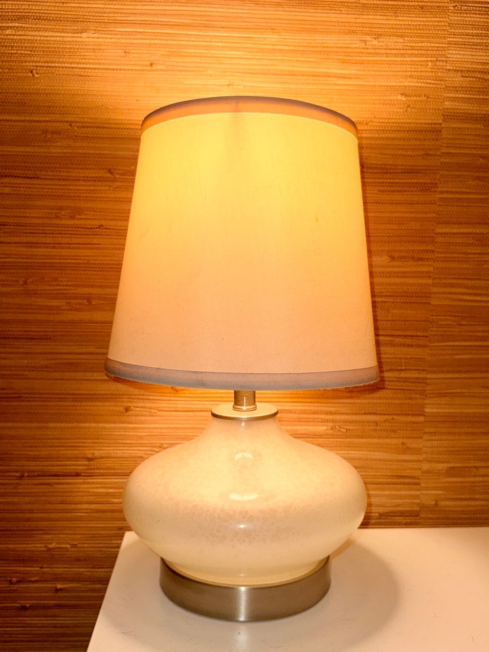 Cream Ceramic Table Lamp with Neutral Shade